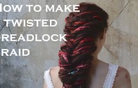 How to make a twisted dreadlock braid / Dreadlock updo / Dreadlock tutorial