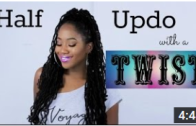 HALF UPDO with ‘TWIST’ OUT on LOCS/NATURAL HAIR [Late Summer/Early Fall ] | JASMINE ROSE