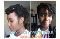 [Coiffure] Style Locs / Twists facile : Updo “Roll & Pin”