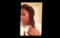 Faux locs on tapered hair using Jamaican Braid hair/kanekalon