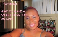How to: Make a double ponytail with crinkled locs
