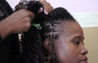 Sisterlocks tutorial Cascading pump hairstyle
