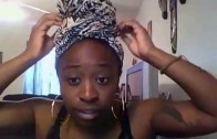 How to tie a head wrap over locs: Tutorial